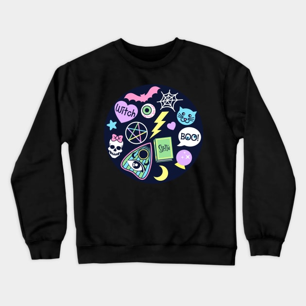 Spooky Babe Crewneck Sweatshirt by jadeboylan